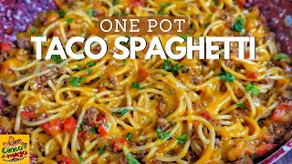 BEST One Pot Taco Spaghetti Recipe  Pasta Recipes [upl. by Anitneuq]