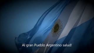 Himno Nacional Argentino con letra Subtitulado Marchas Militares Argentinas [upl. by Adniral]