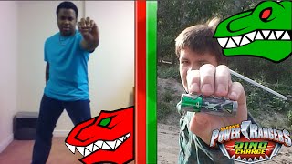 Power Rangers Dino Super Charge Red amp Green Morph [upl. by Landsman]