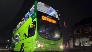 🚍Go Pro Camera Angle Loud Dif Axles First leeds 37708 YJ09 OBC Volvo B9 [upl. by Oidgime]