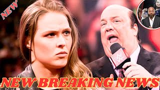 Big Sad News😭Paul Heyman’s Big Reveal on Ronda Rousey The Heartbreaking News WWE Fans Never Expected [upl. by Eusassilem198]