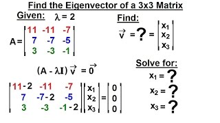 Linear Algebra Ch 3  Eigenvalues and Eigenvectors 8 of 35 Eigenvector of a 3x3 Matrix [upl. by Yesac573]