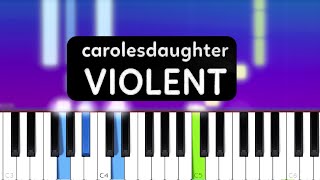 carolesdaughter  violent Piano Tutorial [upl. by Ailecnarf]