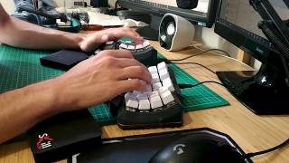 Dactyl Manuform w Kailh speed copper switches Sound test [upl. by Harli]