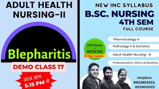 Blepharitis in hindi  MSN  II  BSc Nursing 4th Sem  Adult Health Nursing  II [upl. by Aicyla]