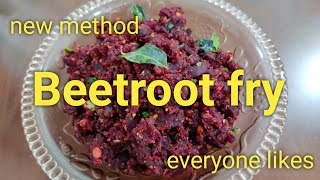 Beetroot fryDifferent Beetroot fry with Chutney powder healthy beetroot recipeSudhas Life [upl. by Eisset]