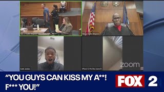 Man tells Michigan judge to quotKISS MY A and quotF YOUquot [upl. by Mandych]