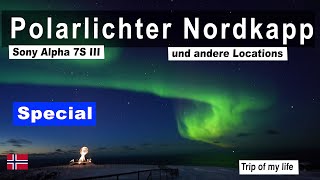 Polarlichter Aurora Borealis Nordlichter  Norwegen Nordkapp FebMärz 2022  Sony Alpha 7S III [upl. by Burne432]