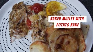 Baked Mullet with Potato Bake fishingaustralia fishrecipes homecook catchandcookmulletfishing [upl. by Niran]