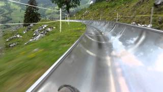 Pfingstegg Sommerrodelbahn Fahrt mit Unfall  Toboggan run with accident [upl. by Kazim332]