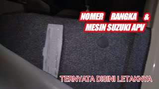 Letak Nomor Rangka dan Nomor Mesin Suzuki APV  Menggesek sendiri nomor rangka dan mesin kendaraan [upl. by Fonzie]