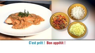 Préparation saumon à la crème recette rapide [upl. by Tomkins]