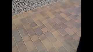 Removing the haze and bad sand from stone pavers to Renew with our Paver Sealing Product [upl. by Scales]