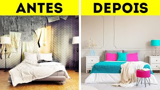 IDEIAS PARA REFORMAR UM QUARTO GASTANDO POUCO Truques de Decoração e Organização [upl. by Allimak]