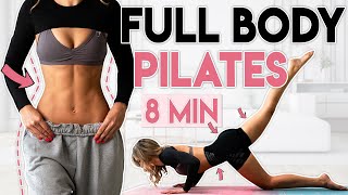 FAT BURN FULL BODY PILATES WORKOUT 🔥 Sculpt an Hourglass Body  8 min [upl. by Wareing253]