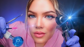 ASMR Otoscope amp Earpick 👂Ear Inspection Exam Ear Wax Removal Palpation Deep inside your Ears [upl. by Fein]