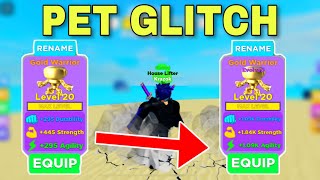 EASY How to Pet Glitch for Beginners in Muscle Legends 💪  Roblox [upl. by Hgielsel]