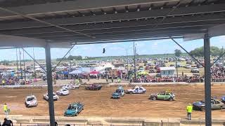 2024 Boone County Fair Compacts Heat 1 Demo Derby [upl. by Ydnamron]