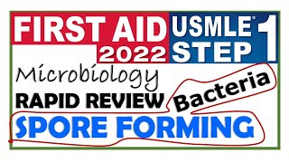 Spore Forming Bacteria  Rapid Review Microbiology  First Aid for USMLE STEP 1  Dr Asif Lectures [upl. by Marvel]