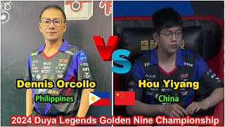 Dennis Orcollo VS Hou Yiyang  2024 Cup Duya Legends Golden 9Ball Championship [upl. by Oirramed896]