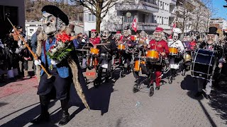 Fasnachtsumzug Ebikon 2023  Luzerner Fasnacht 2023 Näbelhüüler Rüssgusler Gluggsi Monsterguugger [upl. by Lasyrc]