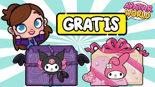 PAQUETE GRATIS DE MY MELODY Y KUROMI EN AVATAR WORLD ¿ES REAL [upl. by Enovi231]