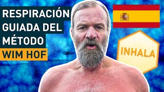 Ejercicios de respiración de Wim Hof guiados en español 3 rondas a ritmo lento [upl. by Oner948]