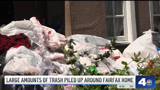 Large amounts of trash piled up around Fairfax home [upl. by Adnael708]