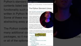 La Standard Library 🧑‍💻di python software programmazione informatica programmatore developer [upl. by Arihsaj]