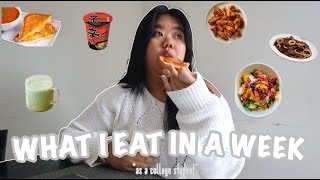 WHAT I EAT IN A WEEK as a college student [upl. by Gnilyam]