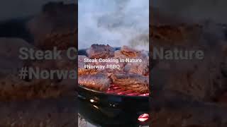 Enjoying Steak🥩  Outdoor cooking  Grilled Steak shorts shortvideo [upl. by Duncan610]