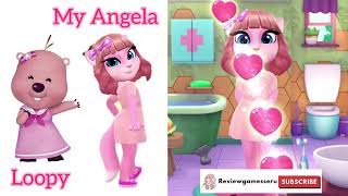 MY ANGEL COSPLAY LOOPY PORORO mytalkingangela2 talkingangela cosplay pororo cartoon funny fyp [upl. by Odlaniger79]