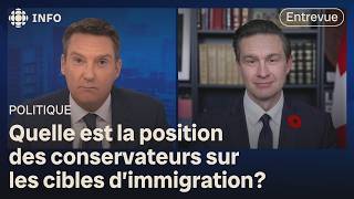 Immigration ingérence paralysie  le chef conservateur Pierre Poilievre répond à nos questions [upl. by Niwred]