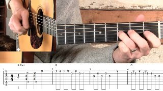 Beaumont Rag Guitar Solo Lesson [upl. by Areip]