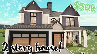 30k Bloxburg House Build 2 Story Tutorial WITH VOICE [upl. by Mlehliw289]