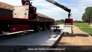 Betonplaten leggen met de vacuum lifter van Van Harten Machinebouw [upl. by Hetti560]