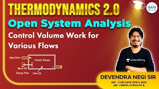 Control Volume Work for Various Flows Thermodynamics 20   By AIR1  K2K Batch NegiSir [upl. by Leirol]