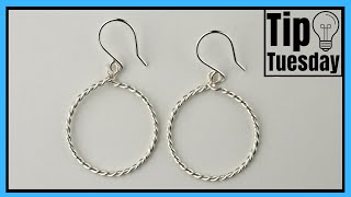 Twisting Wire with Rotary Tool or Drill Easy Hoop Earrings Tip Tuesday Tutorial [upl. by Sprung]