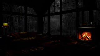 Sleep Sanctuary Let the Comfort of Rain and Fireplace Sounds Transport You to Deep Relaxation 💤 [upl. by Hamaso]