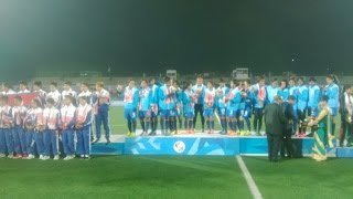 SAG Womens Football Final  India Women Beat Nepal 40  Win Football Gold [upl. by Eerehs634]