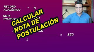 Calcular nota de postulación [upl. by Rawdon686]