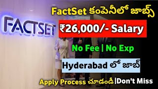 FactSet Company Recruitment 2022  Jobs in Hyderabad  Jobs in Telugu  Vizza Insurance Broking [upl. by Loseff]