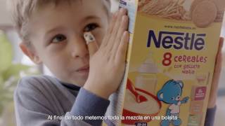 Elaboración papillas NESTLÉ cereales  Nestlé Bebé [upl. by Nnairac]