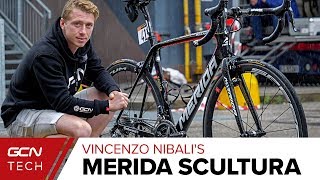 Vincenzo Nibalis Merida Scultura  Bahrain Merida Pro Bike [upl. by Annailuj795]