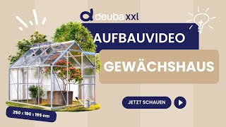 Aufbauvideo  Gardebruk® Alu Gewächshaus 250x190x195cm [upl. by Magda168]