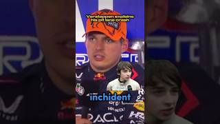 Max Verstappen explains his pit lane crash 🤣 f1 f1shorts [upl. by Janerich180]