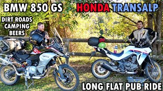 Transalp 750  BMW 850 GS  Adventure Motorcycle Camping [upl. by Debarath]