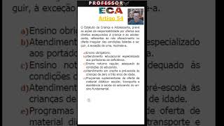 ECA ATUALIZADO Estatuto da Criança e do adolescente  Eca para Concursos [upl. by Gregoire752]