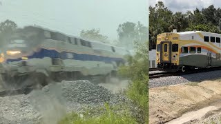 Railfanning Amtrak and SunRail on Deland station opening day ft 164 81224 [upl. by Orabla696]