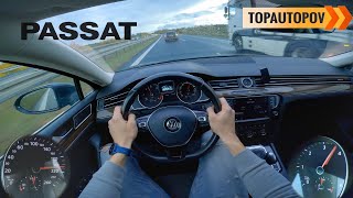 Volkswagen Passat B8 20TDI 110kW 104 4K60 TEST DRIVE POV – Acceleration Engine amp EmergBraking [upl. by Analli276]